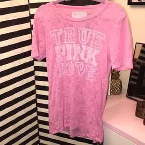 GUC VS Pink Sheer Burn Out Tee